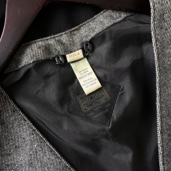 DIESEL WOOL BLEND VEST IN GREY - Picture 3 of 5